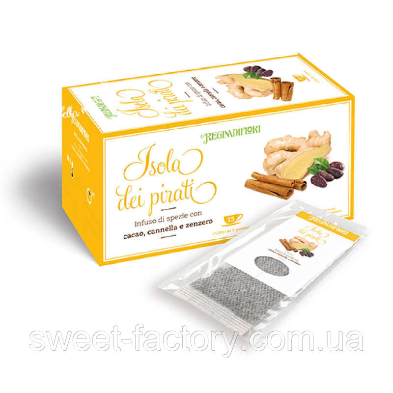 Чай Regina di Fiori Isola dei pirati Cocoa Cinnamon Ginger 15s 45g