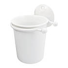 Склянка для зубних щіток підвісна біла Black and White