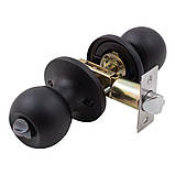 Ручка кнопка 607 CP MBC мат чорний з кл., фото 5