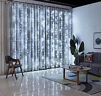 Гірлянда на вікно або стіну Водоспад 200см*200см, 240 LED-діодів, прозорий провід Біле холодне світло sl