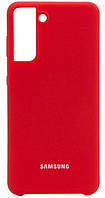 Чехол силиконовый для Samsung S21 FE Silicone Case Full (Красный)