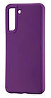 Чохол силіконовий для Samsung  S21 FE Silicone Case Full (Виноградний), фото 4