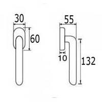 Оконная ручка Fimet 1028 D.K. F04 Tasha хром