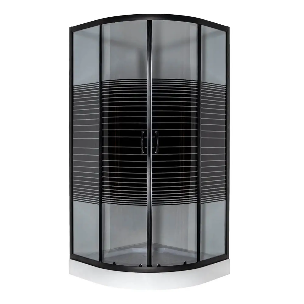 Душова кабіна Vivia 091 Black Line 90x90x191 мілкий піддон