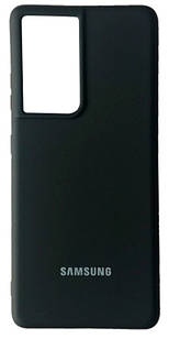 Чохол силіконовий для Samsung  S21 Ultra Silicone Case Full (Чорний)