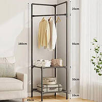 Напольная угловая вертикальная вешалка для одежды и обуви Corner coat rack (RD-2) Стойка-вешалка в гардеробную