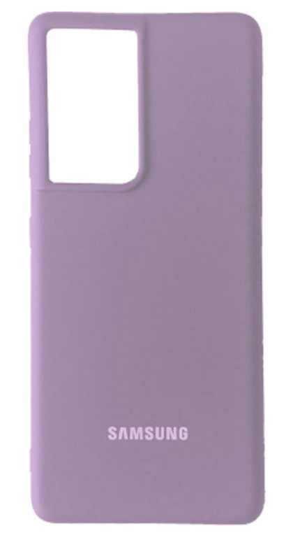 Чохол силіконовий для Samsung S21 Ultra Silicone Case Full (Бузковий), фото 1