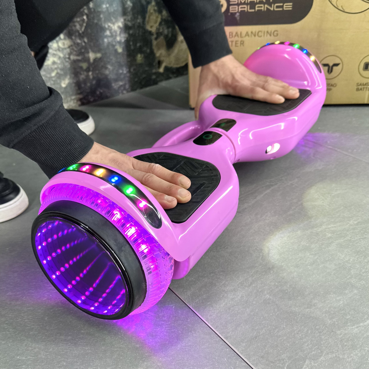 Гіроборд SMART BALANCE U6 Infinity 2024 карамельно - рожевий з музикою і LED - підсвіткою колес, фото 1