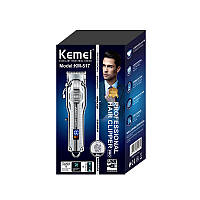 Электрическая аккумуляторная машинка тример для стрижки волос Kemei KM-517 sl