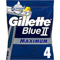 Бритва без змінних картриджів Gillette Blue II Maximum 4 шт.