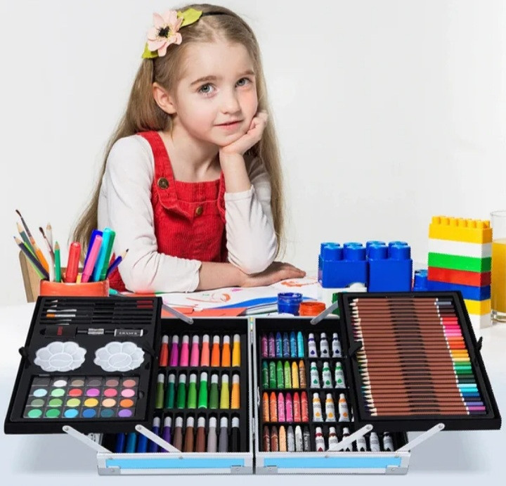 Набори для малювання для дітей (145 од), Валіза з олівцями та фломастерами, DGT