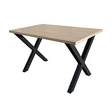 Стіл обідній з металу (80х80) і ДСП Тайм 750/1200/750 Метал-Дизайн Чорний оксамит