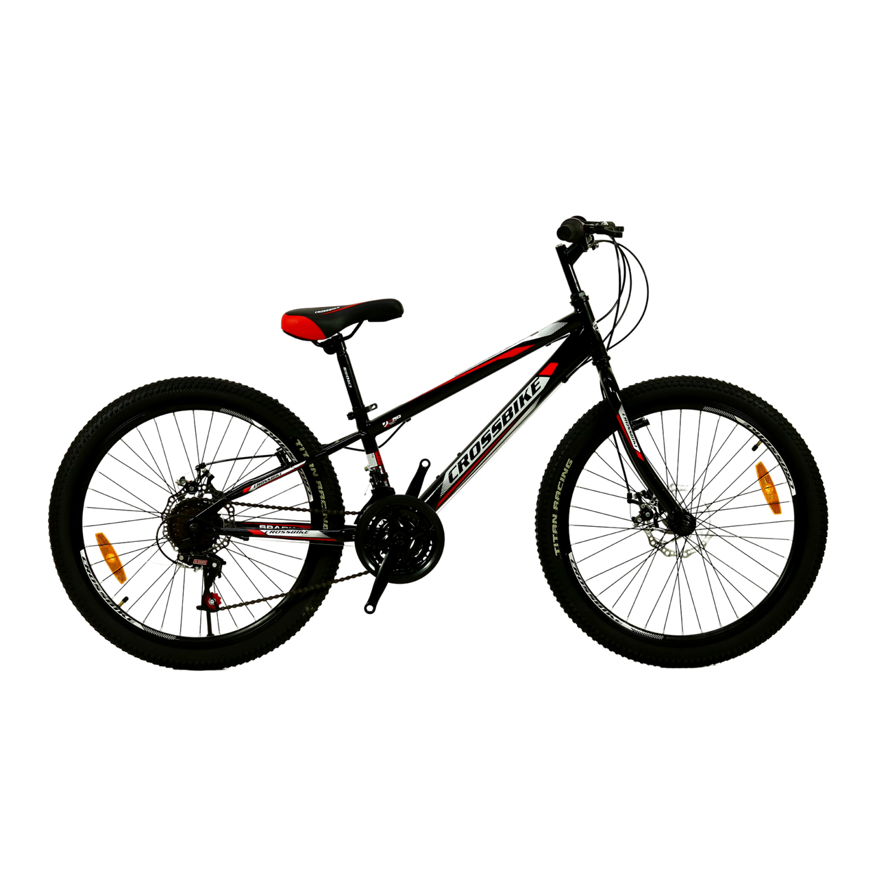 Велосипед 24" Spark D-Steel 2022 Рама 11" black-red