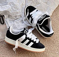 Кроссовки Adidas Campus 00s Core Black / Cloud White / Off White черные с белым