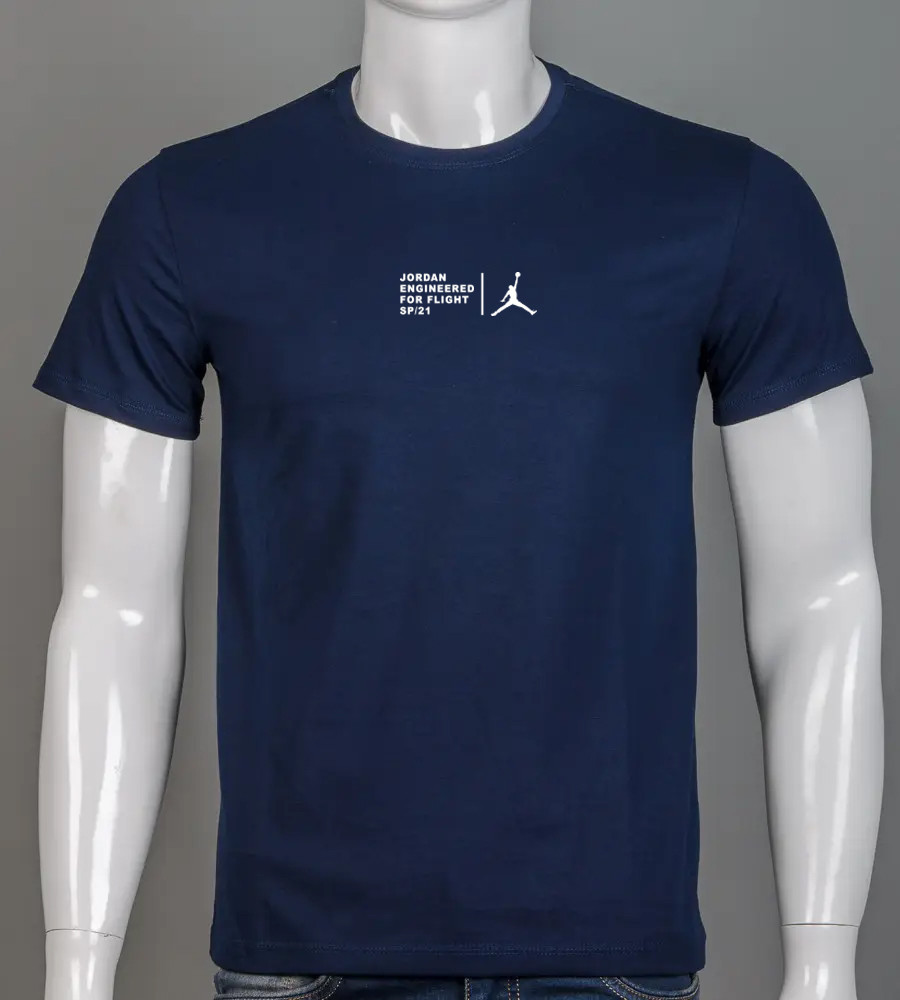 Футболка чоловіча Jordan 2328м (Уп.4шт M-XXL), Темно-синій, фото 1