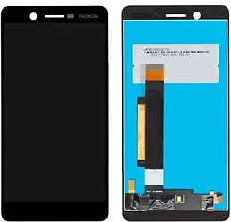 Дисплей для Nokia 7 Dual Sim модуль (екран та сенсор) з рамкою, оригінал, Чорний