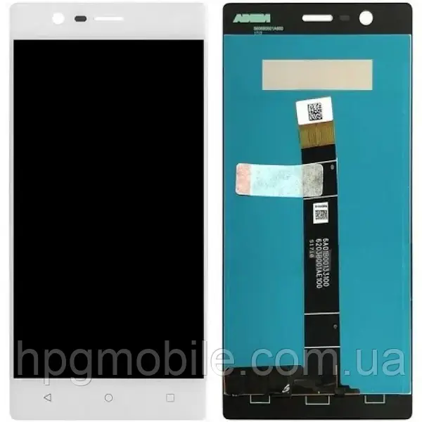 Дисплей для Nokia 3 Dual Sim (TA-1032/TA-1038) модуль (екран та сенсор) Білий, фото 1