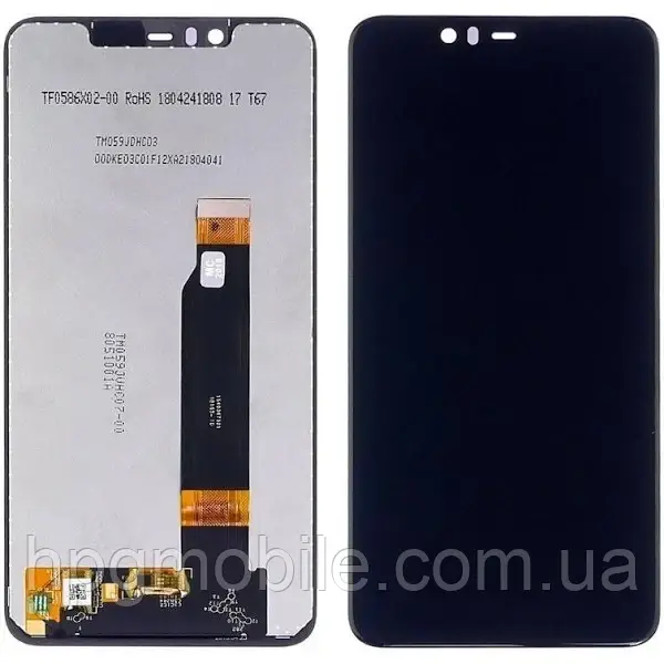 Дисплей для Nokia 5.1 Plus / X5 2018 модуль (екран та сенсор) оригінал, Чорний, фото 1