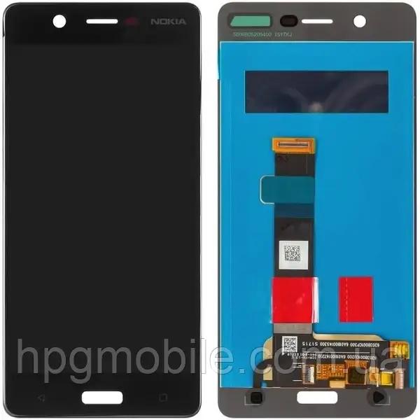 Дисплей для Nokia 5 (TA-1024/TA-1053) модуль (екран та сенсор) оригінал, Чорний, фото 1