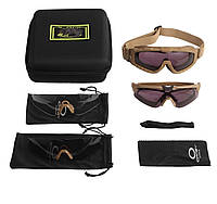 Захисні окуляри та маска 2 в 1 тактичні Oakley Si Ballistic M Frame койот.store