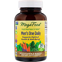 Витамины для мужчин, Mega Food, Men s One Daily, без железа, 1 в день, 30 таблеток (2293) H[, код: 1535323