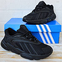 Мужские кроссовки Adidas Oztral Black адидас черные текстиль з сеткой, фирма, лицензированы шикарные спорт 41