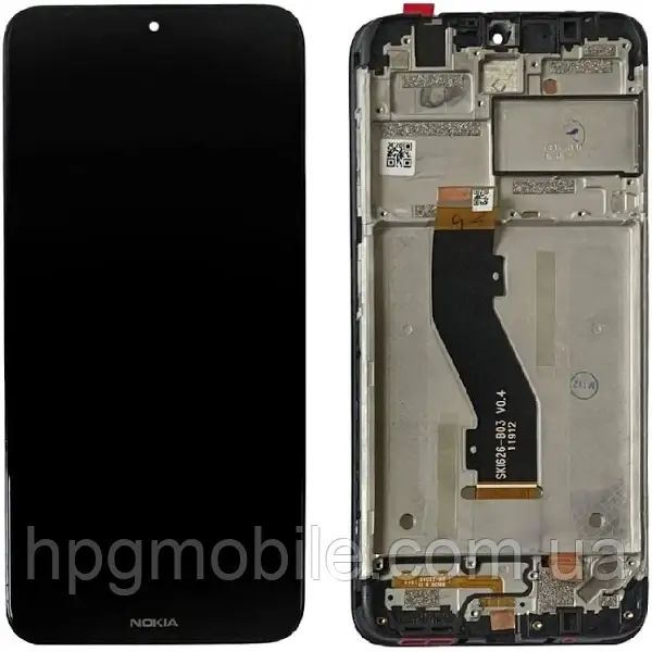 Дисплей для Nokia 3.2 (TA-1156/TA-1164) модуль (екран та сенсор) з рамкою, оригінал, Чорний, фото 1