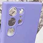 Чохол силіконовий для Samsung S24 Ultra Silicone Case Full (Бузковий), фото 5