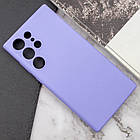Чохол силіконовий для Samsung S24 Ultra Silicone Case Full (Бузковий), фото 6