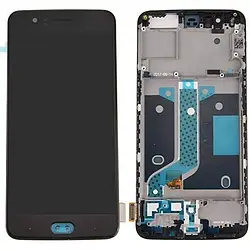 Дисплей для OnePlus 3 A3003/OnePlus 3T A3010 TFT модуль (екран та сенсор) з рамкою, Чорний