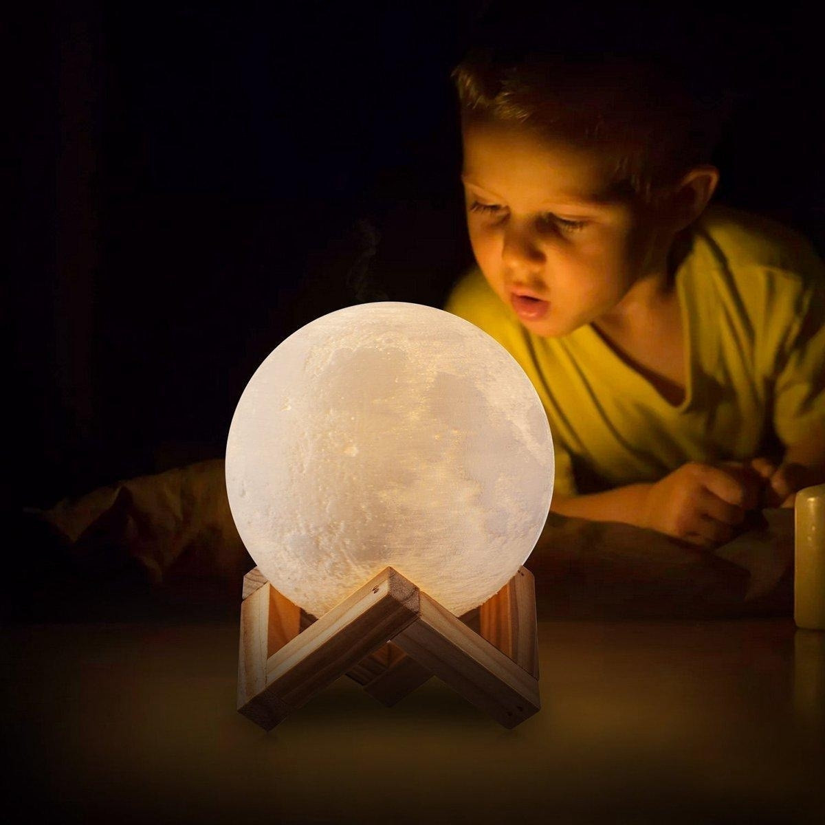 Дитячі світильники нічники, нічники в дитячу кімнату, нічник лампа місяць (16 кольорів із пультом), DGT