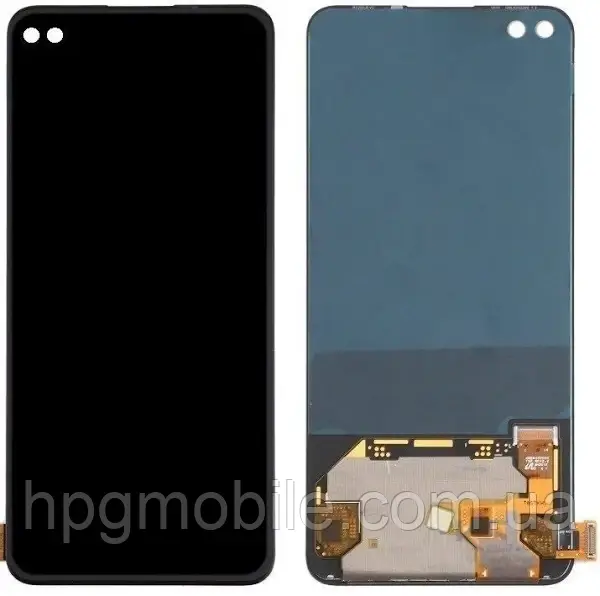 Дисплей для OnePlus Nord OLED модуль (екран та сенсор) оригінал, Чорний, фото 1