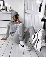 Женские кроссовки Nike Blazer Mid, белый, серый, черный, Вьетнам Найк Блазер Мід білі з сірим з чорним 37