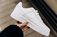 Женские кроссовки Nike Air Force 1 Low, кожа, белый, Вьетнам Найк Еір Форс 1 Лов білі шкіряні