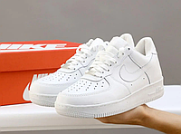 Мужские кроссовки Nike Air Force 1 Low, кожа, белый, Вьетнам Найк Еір Форс 1 Лов шкіряні білі