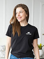 Женская футболка классическая черная размер XL (XL001R) un