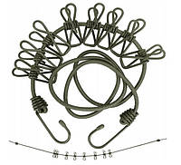 Веревка для белья Mil-Tec с застежками - Олива 16019000.store