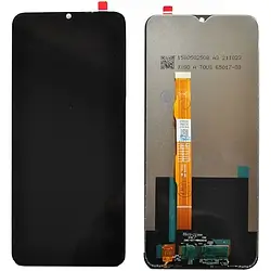 Дисплей для Vivo Y15s модуль (екран та сенсор) з рамкою, оригінал, Чорний