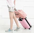 Дорожня сумка складана водонепроникна Wind Blows Рожева, фото 4