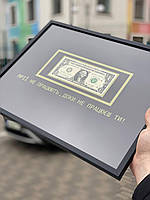 Картина с долларом в рамке на подарок