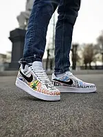 Кроссовки Air Force 1 Low Pauly x Vlone Pop кожа разрисованные Найк Еір Форс 1 Лов Паулі х Влон Поп