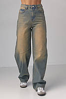 Женские джинсы скейтер с эффектом two-tone coloring - светло-синий цвет, XS (есть размеры) un