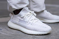 Мужские кроссовки Adidas Yeezy 350 BOOST, белый, Китай Адідас изи 350 буст білі 42