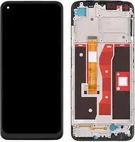 Дисплей для Oppo A54 4G модуль (екран та сенсор) з рамкою, оригінал, Чорний