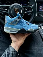 Женские кроссовки Air Jordan 4 Retro, кожа, синий, Вьетнам