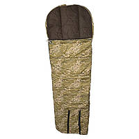 Тактический спальник - одеяло пиксель / Спальник для ВСУ с капюшоном