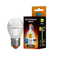 Лампа LED G45е 7W (55Вт) E27 4100K Videx (м.2 роки) куля
