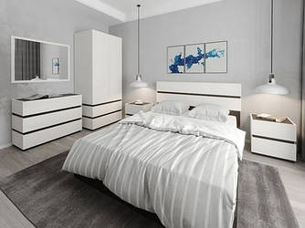Модульна спальня Лаєр Gerbor Венге магія/Ясен сніжний