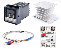 Цифровой термостат REX-C100 220В 40А SSR реле K термопара 1м 999°C