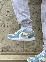 Nike Air Jordan Retro 1 Low Blue White Grey 37